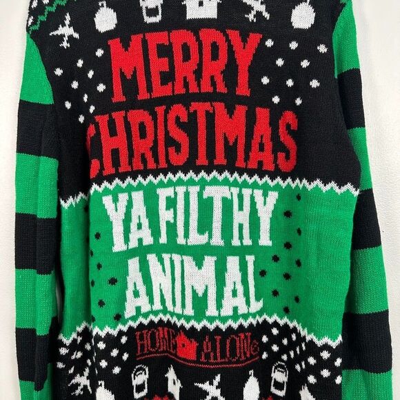 Christmas Home Alone Ugly Sweater Filthy Animal Mens Large Holiday - Picture 2 of 4